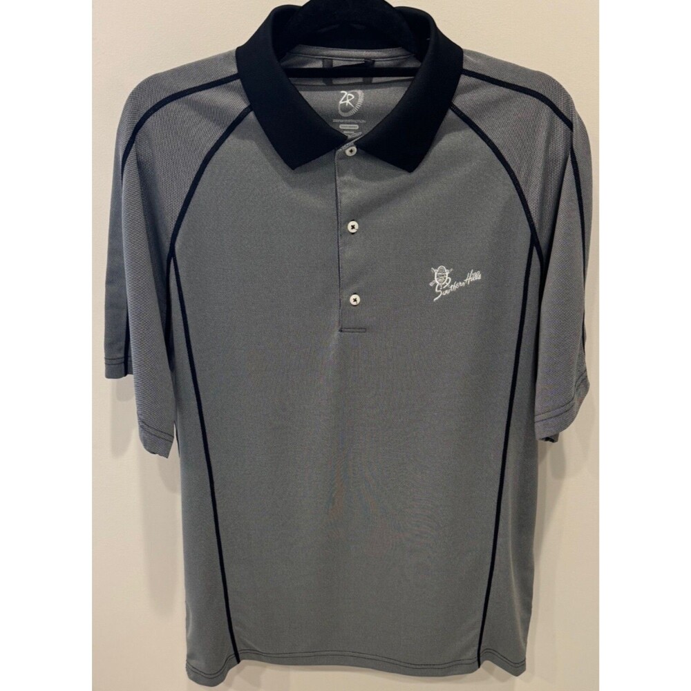 Southern Hills Country Club - Zero Restriction Golf Shirt - Men's Large - Gray